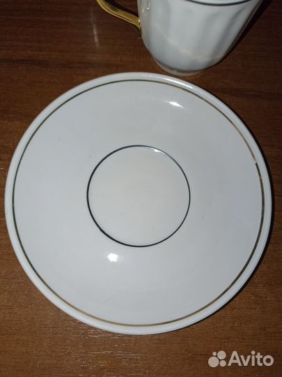 Набор фарфоровых кофейных чашек с блюдцами СССР