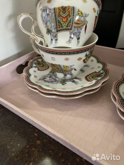 Подставка осьминог и рюмочки чайная пара 4 шт