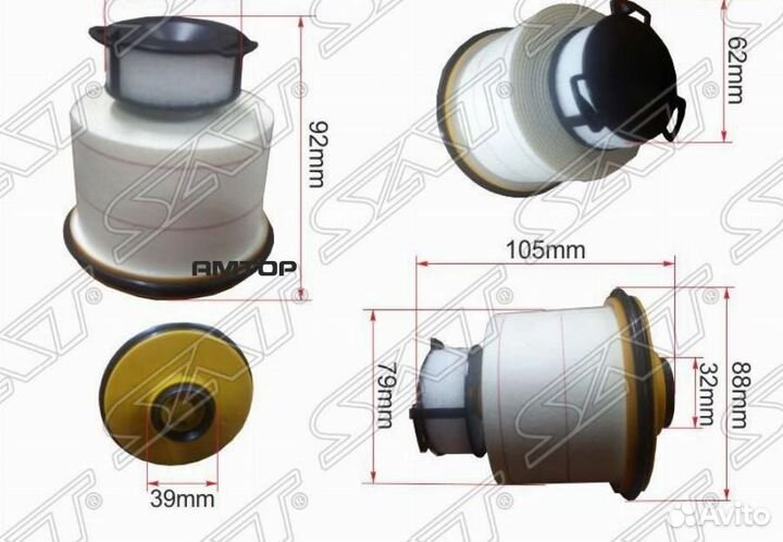 SAT ST-23390-0L090 Фильтр топливный toyota LC prad