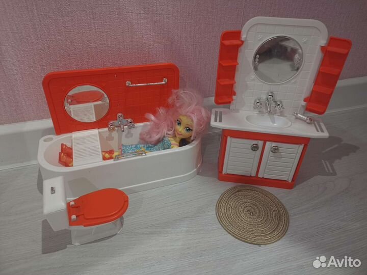 Мебель для ванной для кукол
