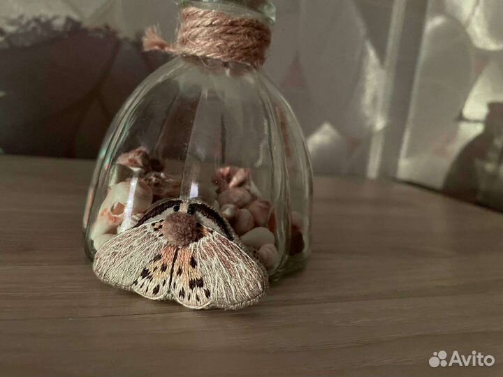 Брошь ручной работы вышивка