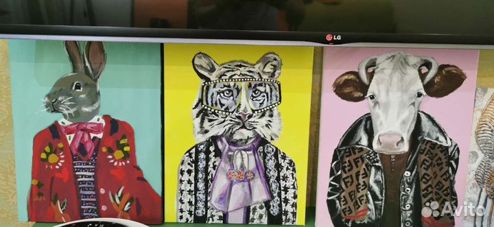 Пишу картины на холсте