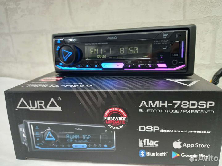 Новая магнитола Аura AMH-78DSP процессор 3RCA