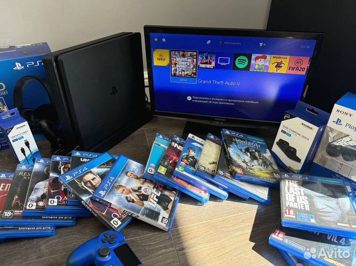 Sony playstation 4 slim PS4 510 игр