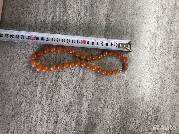 Бусы СССР янтарь