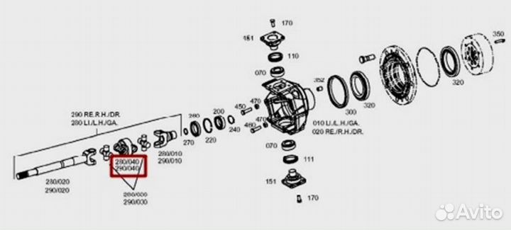 Корпус крестовин переднего моста ZF