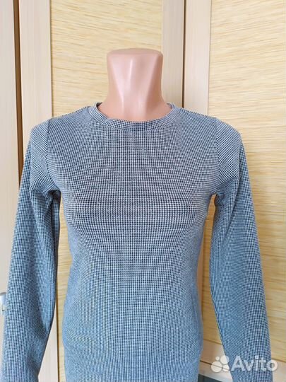 Платье серое трикотажное 40р