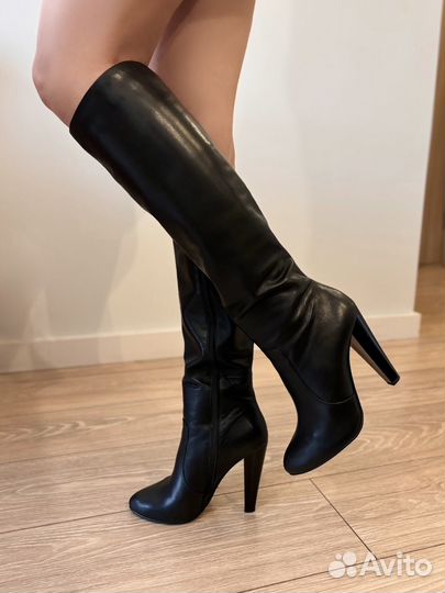 Сапоги кожаные женские