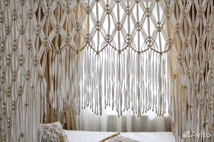 Макраме: штора