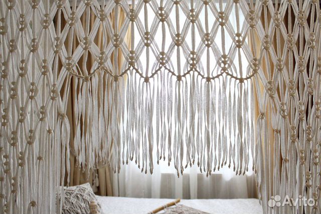 Макраме: штора