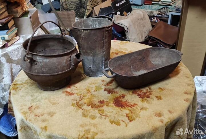 Чайник, утятница,мерное ведро,умывальник старинные