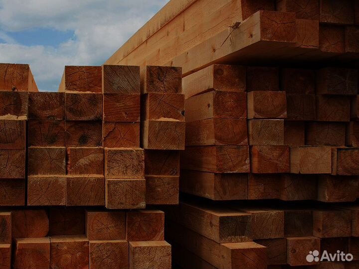 Строительные материалы: брус из лиственницы