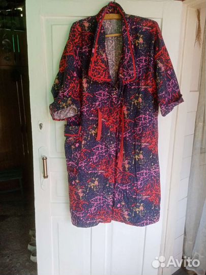 Халат женский 50 размер из фланели и винное сусло