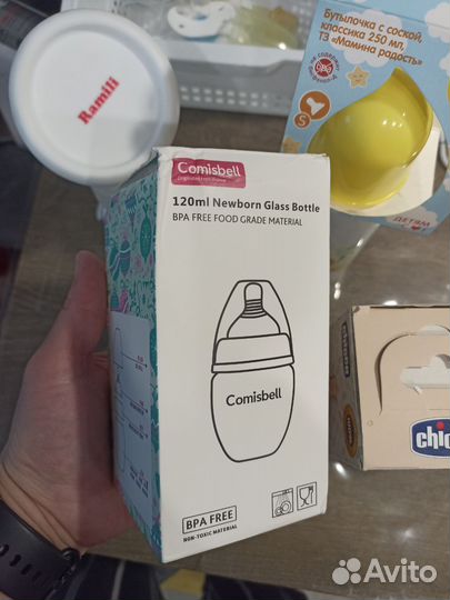 Детские бутылочки pigeon, Chicco, comisbell