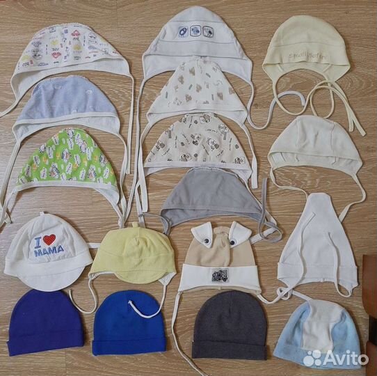 Чепчики на выписку кружевные, с рушечкой, хлопковы