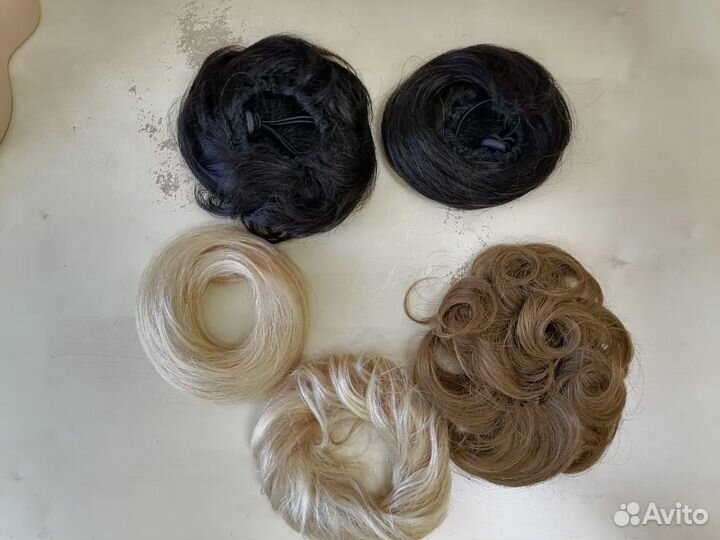 Шиньон резинка из натуральных волос