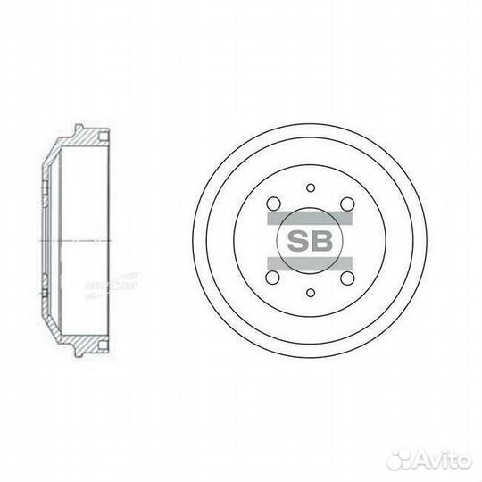 Барабан тормозной задний Sangsin SD1007