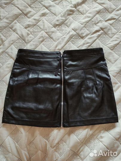 Юбка кожаная