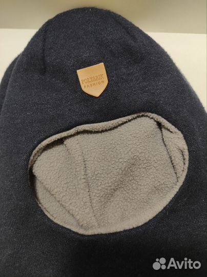 Шапка шлем детский на мальчика зимний на флисе