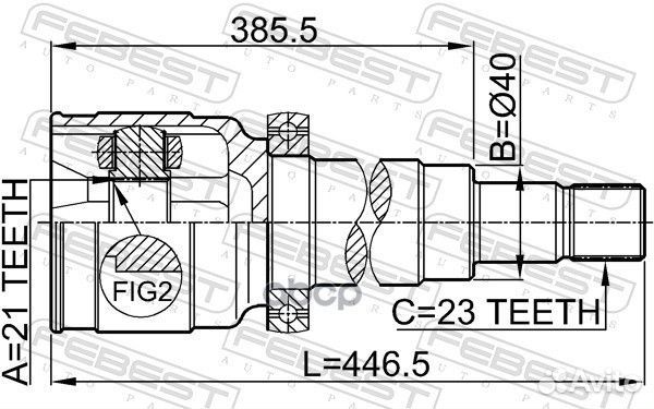 ШРУС внутренний правый 21х40х23 (ford focus I CAK