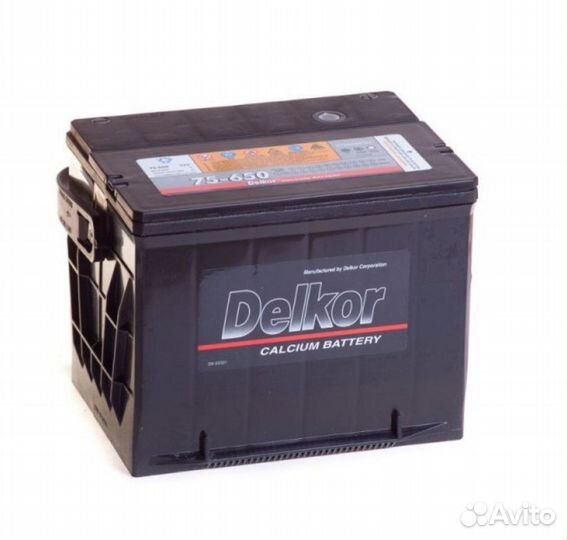 Аккумулятор delkor 75-650 75Ач боковые клеммы