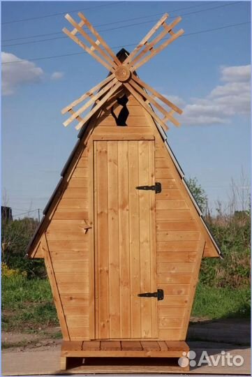 Дачный туалет деревянный с установкой OWB