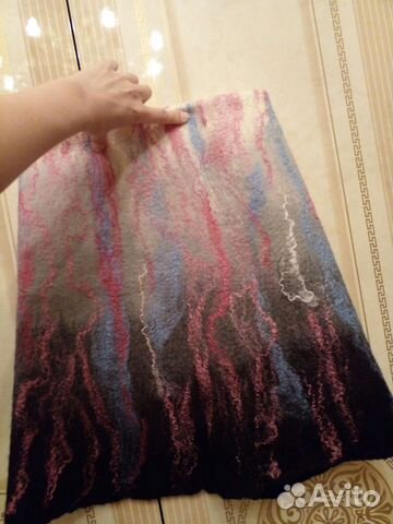 Валяный шарф шерсть