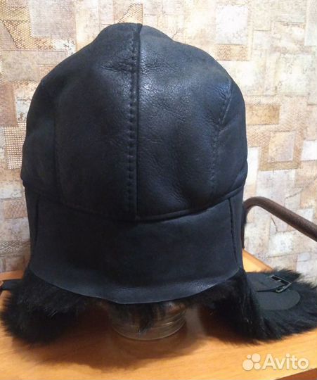 Шапка зимняя натур. кожа/мех