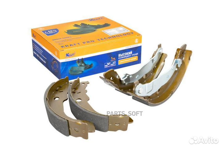 Kraft KT 091570 Колодки тормозные барабанные Peuge
