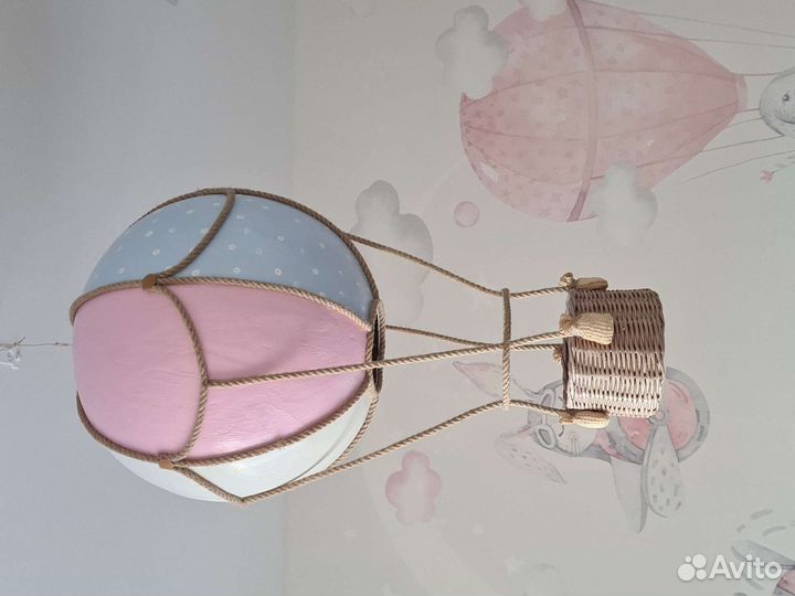 Воздушный шар декор для дома с корзиной