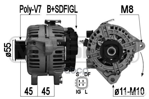 Генератор toyota avensis/camry 01-08 209366 Era