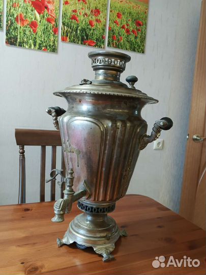 Самовар на дровах старинный