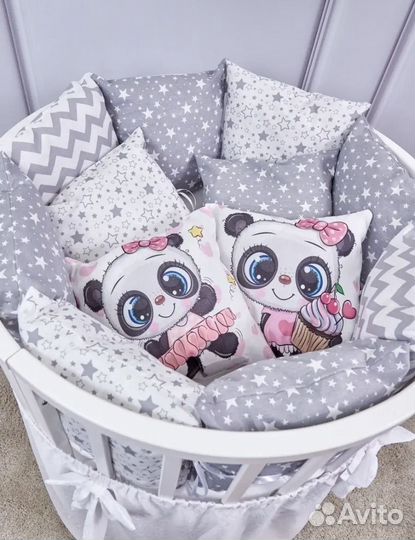 Бортики в кроватку + одеялко