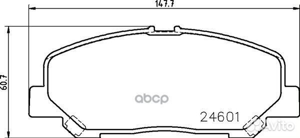 Колодки тормозные дисковые перед (PF-1527)