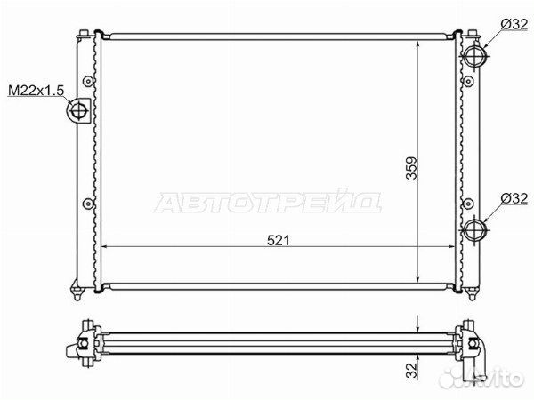 Радиатор volkswagen, volkswagen passat, VW passat B4 93-96