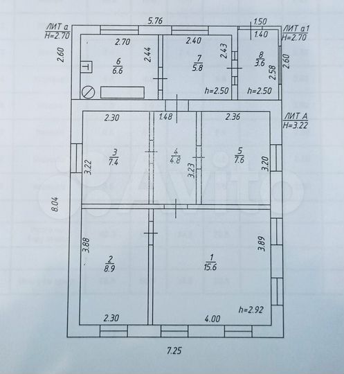 Дом 62,9 м² на участке 5 сот.