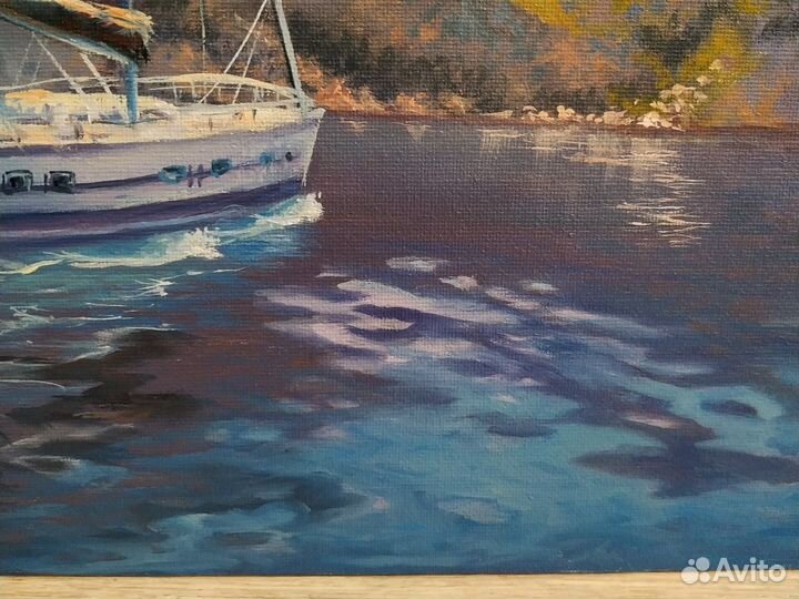 Картина маслом на холсте морской пейзаж