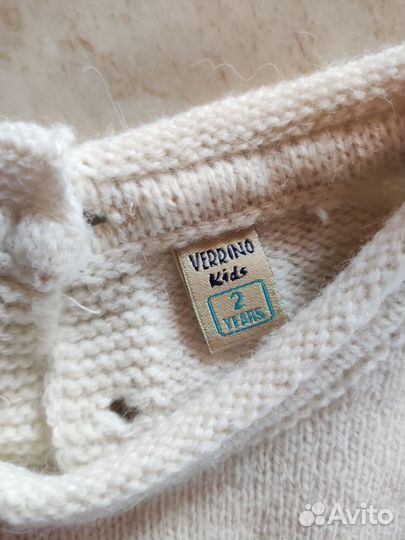 Шерстянная кофта для девочки 2-3 года