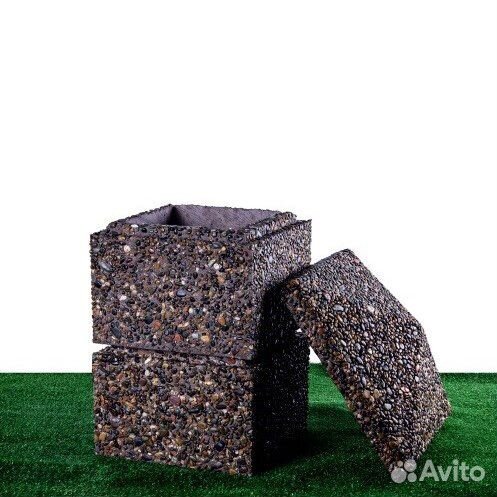 Декоративные изделия из мытого бетона