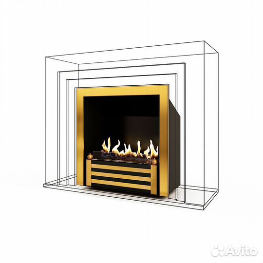 Биокамин в мраморном портале Firezo Palermo