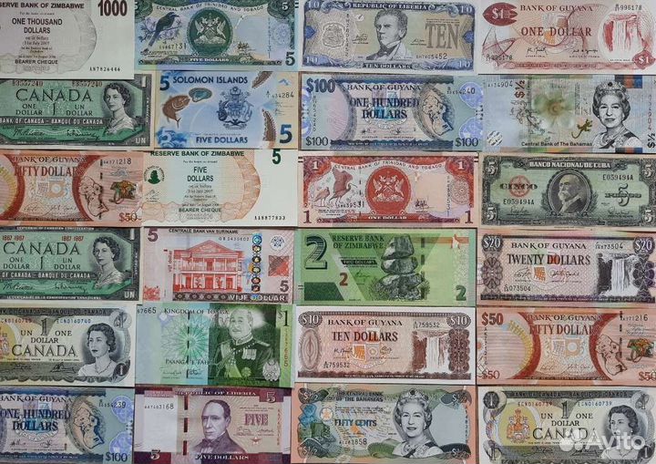 Купюры коллекционные, со всего мира, от 1954 года