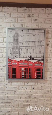 Картины в раме Икеа Вильсгульт Лондон, Париж 2шт