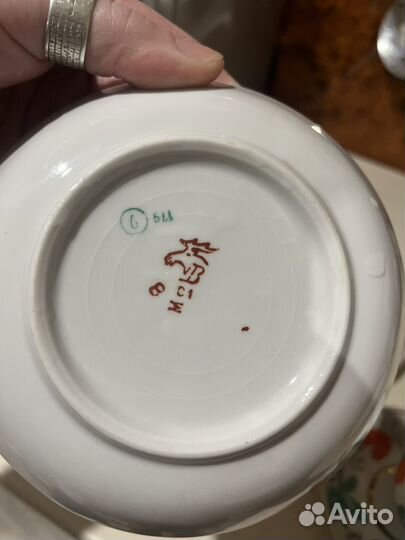 Большая чайная пара. Ручная роспись