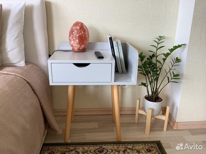 Тумбочка прикроватная серая