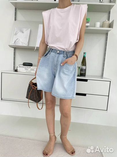 Шорты джинсовые голубые, The Frankie Shop