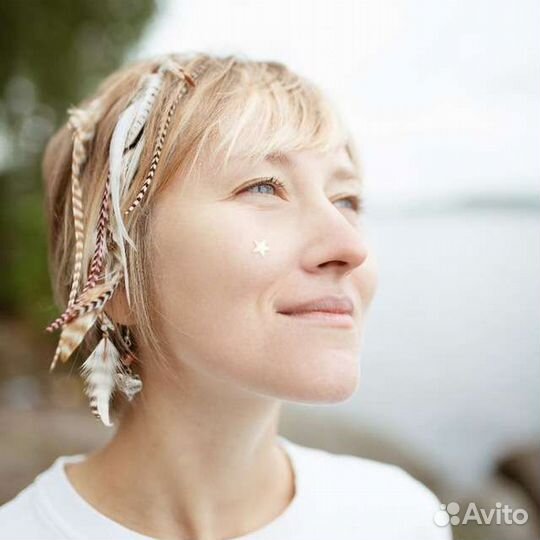 Перья в волосы наращивание