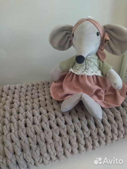 Плед детский вязаный ручная работа