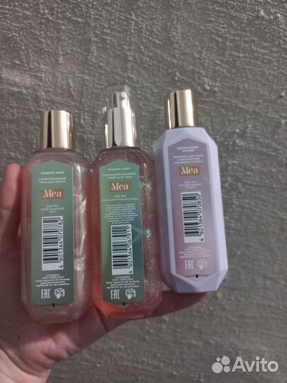 Мист, гель для душа, молочко для тела Mea