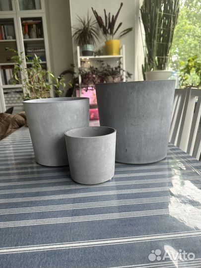 Кашпо для цветов. Бетон. IKEA. Разные