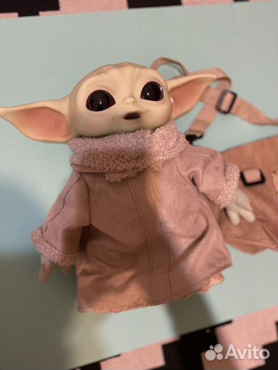 Малыш Йода Грогу с сумкой star wars мандалорец